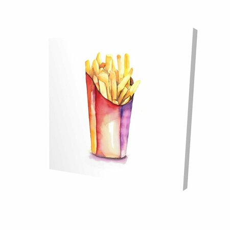 FONDO 16 x 16 in. Watercolor French Fries-Print on Canvas FO2777910